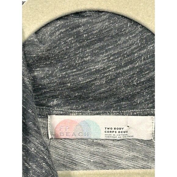 Free People Beach Two Body Beach Womens Grey Long Sleeve Cowl Neck Pullover Swea - Picture 3 of 10
